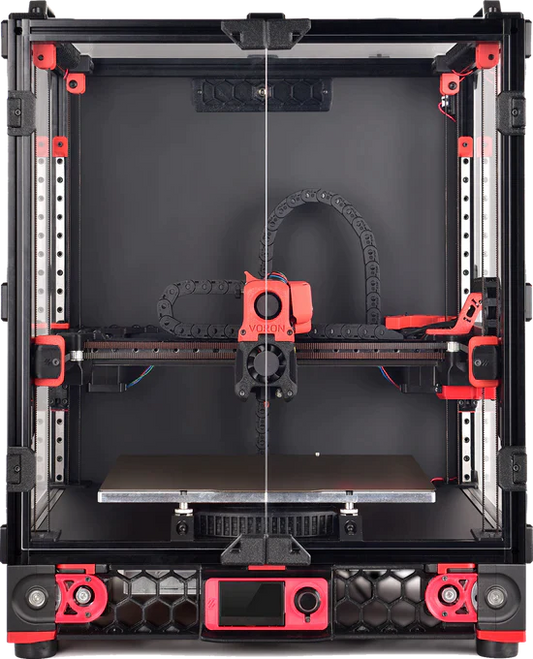 black and red Voron V2.4 R2 3d printer
